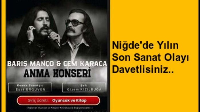 Niğde'de Yılın Konseri Kaçırmayın..