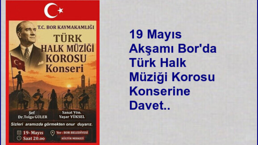 19 Mayıs Akşamı  Halka Açık Konseri Kaçırmayın..