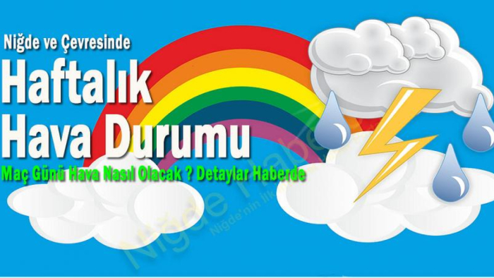 Niğde'de Hava Durumu Tahmini..Yağmurlu Günler Başladı..